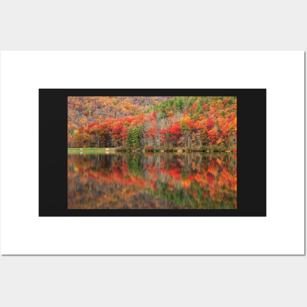 Autumn Reflections - Sherando Lake Wall Art by somadjinn